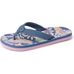 imageREEF Kids Ahi UnisexChild Beach Flip Flop Soft Cushion Footbed Water FriendlyIndigo Tropical