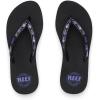 imageReef Womens Ginger Beach Flip Flop Soft Woven StrapBlackPurple