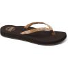 imageReef Womens Ginger Beach Flip Flop Soft Woven StrapBrownPeach