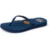 imageReef Womens Ginger Beach Flip Flop Soft Woven StrapNavy