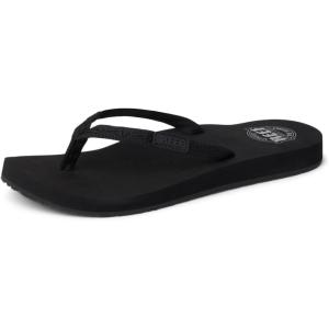 imageReef Womens Ginger Beach Flip Flop Soft Woven StrapBlackBlack