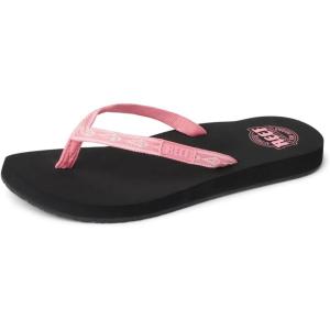 imageReef Womens Ginger Beach Flip Flop Soft Woven StrapBlackPink