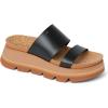imageREEF Womens Vista Luxe Siaa Platform Sandal Vegan Leather Strap Ultra Cushion FootbedBlackTan