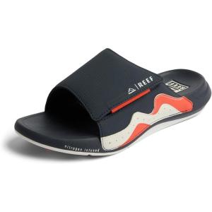 imageREEF Swell Cruiser Mens Recovery Slides Enhanced Arch Support Water FriendlyNavyWhiteOrange