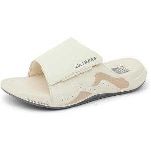 imageREEF Swell Cruiser Mens Recovery Slides Enhanced Arch Support Water FriendlyOff WhiteTan