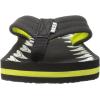 imageREEF Kids Ahi UnisexChild Beach Flip Flop Soft Cushion Footbed Water FriendlyBlack Shark Teeth