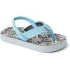 imageREEF Little Ahi UnisexChild Beach Flip Flop Soft Cushion Footbed Water Friendly BackstrapLight Blue Palm