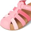 imageREEF ToddlerLittle Kid Water Beachy Fisherman Sandal Water Friendly Adjustable Velcro Strap Closed ToePink Mix