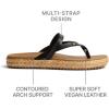 imageREEF Womens Vista Carmen Sandal Vegan Leather Strap Cushion FootbedBlack
