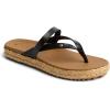 imageREEF Womens Vista Carmen Sandal Vegan Leather Strap Cushion FootbedBlack