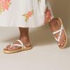 imageREEF Womens Vista Carmen Sandal Vegan Leather Strap Cushion FootbedWhisper White