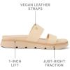 imageREEF Womens Vista Luxe Thea Platform Sandal Vegan Leather Strap Ultra Cushion FootbedOasis