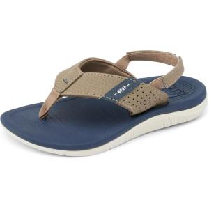 imageREEF Boys Little Santa Ana FlipFlopNavyKhaki