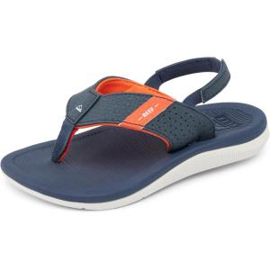 imageREEF Boys Little Santa Ana FlipFlopNavyWhiteOrange