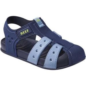 imageREEF ToddlerLittle Kid Water Beachy Fisherman Sandal Water Friendly Adjustable Velcro Strap Closed ToeGreyOceanLime