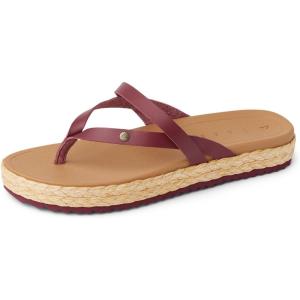 imageREEF Womens Vista Carmen Sandal Vegan Leather Strap Cushion FootbedCordovan