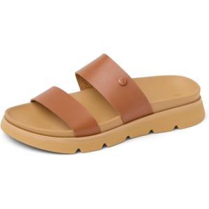 imageREEF Womens Vista Luxe Thea Platform Sandal Vegan Leather Strap Ultra Cushion FootbedLeather Brown