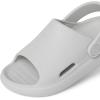 imageREEF ToddlerLittle Kid Rio Slide Sandal Super Soft Molded EVA Footbed Lightweight Water Friendly BackstrapLight Grey
