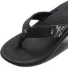 imageReef Womens Santa Ana Flip FlopsBlackWhite