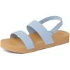 imageREEF Kids Water Vista Platform Sandal Water Friendly Adjustable Velcro StrapDusty Blue