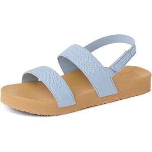 imageREEF Kids Water Vista Platform Sandal Water Friendly Adjustable Velcro StrapDusty Blue