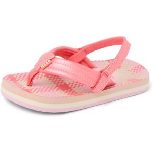 imageREEF Little Ahi UnisexChild Beach Flip Flop Soft Cushion Footbed Water Friendly BackstrapPink Plaid