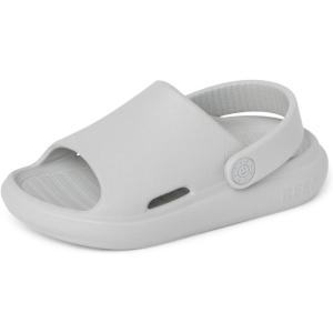 imageREEF ToddlerLittle Kid Rio Slide Sandal Super Soft Molded EVA Footbed Lightweight Water Friendly BackstrapLight Grey