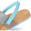 imageREEF Girls Little Cushion Vista Slide SandalBlue Raffia