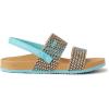imageREEF Girls Little Cushion Vista Slide SandalBlue Raffia