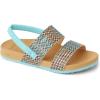imageREEF Girls Little Cushion Vista Slide SandalBlue Raffia