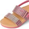 imageREEF Girls Little Cushion Vista Slide SandalPink Raffia