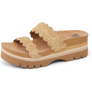 imageREEF Womens Cushion Vista Higher SlideScalloped Tan