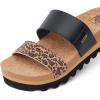 imageReef Womens Cushion Vista Hi Platform Fashion SandalLeopard Duo