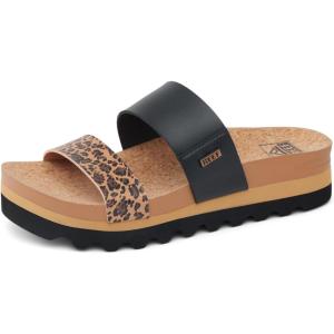 imageReef Womens Cushion Vista Hi Platform Fashion SandalLeopard Duo