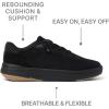 imageREEF Mens Shoreline Del Mar Shoe Breathable Knit Upper Lightweight ampamp Flexible Cushion Footbed Elastic LacesBlackBlackGum