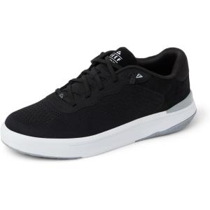 imageREEF Mens Shoreline Del Mar Shoe Breathable Knit Upper Lightweight ampamp Flexible Cushion Footbed Elastic LacesBlackWhite