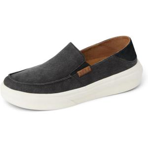 imageREEF Mens Swellsole Pacific Shoe Durable Washed Canvas Lightweight Soft Cushion FootbedBlack