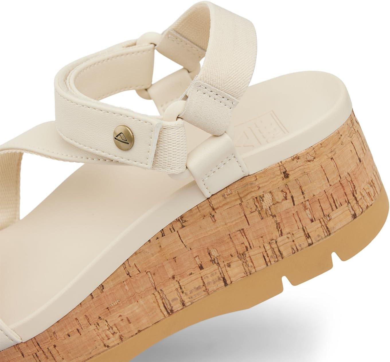 imageREEF Womens Vista Higher Luna Platform Sandal Adjustable StrapVintage Cork