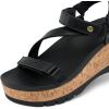imageREEF Womens Vista Higher Luna Platform Sandal Adjustable StrapBlack Cork