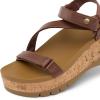 imageREEF Womens Vista Higher Luna Platform Sandal Adjustable StrapCocoa Cork