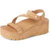 imageREEF Womens Vista Higher Luna Platform Sandal Adjustable StrapTan Suede