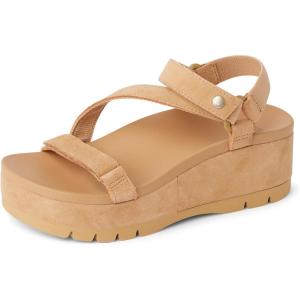 imageREEF Womens Vista Higher Luna Platform Sandal Adjustable StrapTan Suede