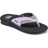 imageREEF Womens Fanning Bottle Opener Flip FlopsGreyPurple