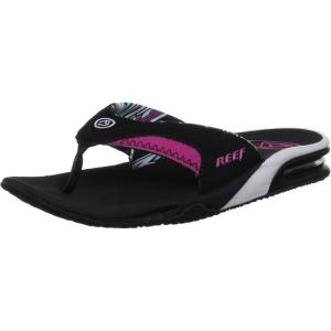imageREEF Womens Fanning Bottle Opener Flip FlopsBlack Native