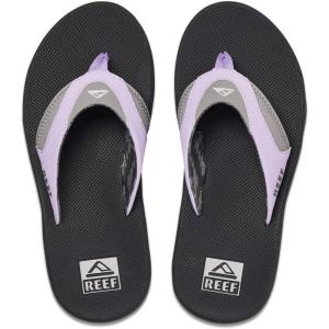 imageREEF Womens Fanning Bottle Opener Flip FlopsGreyPurple