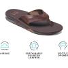 imageREEF Mens Fanning Bottle Opener Flip FlopsDark Brown