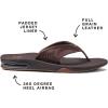 imageREEF Mens Fanning Bottle Opener Flip FlopsDark Brown