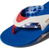 imageREEF Mens Fanning Bottle Opener Flip FlopsRed White and Blue