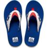 imageREEF Mens Fanning Bottle Opener Flip FlopsRed White and Blue