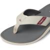 imageREEF Santa Ana Mens Flip Flop Arch Support Water Friendly Non Marking OutsoleTanGreyMaroon